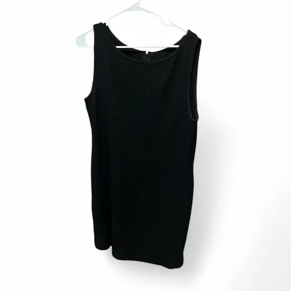 St. John Caviar black dress, size 12. Sleeveless with zip closure on back. - Picture 6 of 9
